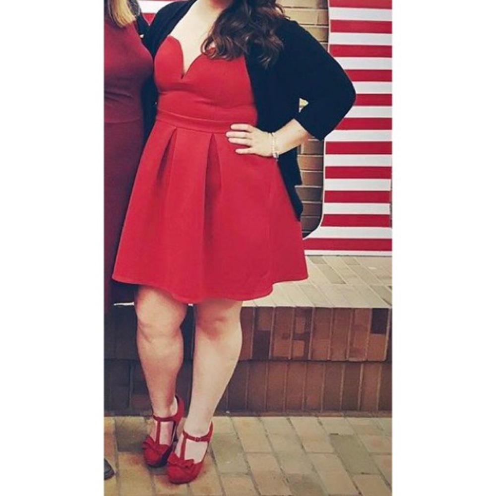 Heart Cut-Out Skater Dress - Picture 3 of 3